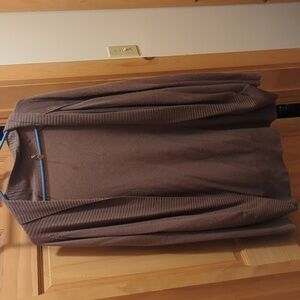Warm Brown Open front Cardigan Loft
